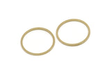 30mm Circle Connectors, Raw Brass Circle Connectors (30x1.5x1.5mm) E010