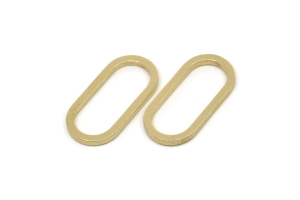 Pirinç Oval Bağlantı Parçası, Ham Pirinç Oval Bağlantı Parçaları, Takılar, Bulgular (22x11x1,5 mm) E005