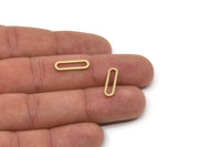 Pirinç Oval Konnektör, Ham Pirinç Oval Konnektörler, Tılsımlar, Bulgular (17x5x1,5 mm) A5509