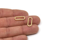 Pirinç Oval Konnektör, Ham Pirinç Oval Konnektörler, Tılsımlar, Bulgular (19x8x1,5 mm) A5541