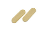 Brass Oval Blank, Raw Brass Oval Shaped Blanks, Brass Findings, Stamping Blanks (15.5x4.5x1.5mm) A5505