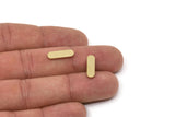 Brass Oval Blank, Raw Brass Oval Shaped Blanks, Brass Findings, Stamping Blanks (15.5x4.5x1.5mm) A5505