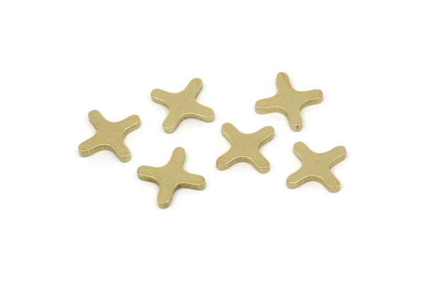 Brass Blank, Raw Brass Plus Shape Stamping Blank (10x1.2mm) A5583