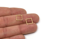 Pirinç Kare Charm, Ham Pirinç Kare Bağlantı Parçaları, Bağlantı Parçaları (10x0,80 mm) A5333