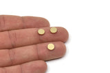 Brass Round Blank, Raw Brass Round Shaped Blanks, Brass Findings, Stamping Blanks (7x1.5mm) A5512