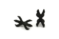 Ejderha Pençesi Bağlantı Parçası, 10 mm Boncuklar İçin 2 Oksitlenmiş Siyah Pirinç Ejderha Pençesi Bağlantı Parçası (23x11 mm) N0085