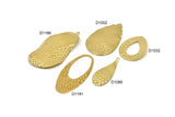 Brass Charm, Raw Brass Mixed Charms, Brass Wavy Charms, Irregular Charms, Findings D1032-D1086-D1002-D1181-D1166