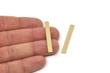 Brass Rectangle Charm, Raw Brass Rectangle Shaped Charms With 1 Hole, Findings (41x5x1mm) A5800