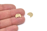 Brass Irregular Charm, Raw Brass Irregular Shaped Charms With 1 Hole (10x12x1.2mm) A5818