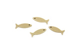 Brass Fish Blank, Raw Brass Fish Blanks, Findings (4x12x1.2mm) A5743