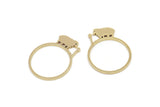 Brass Ring, Raw Brass Sheep Rings, Sheep Jewelry, Ring Findings SMP2358