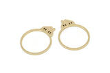 Brass Ring, Raw Brass House Rings, House Shaped Jewelry, Ring Findings SMP2363