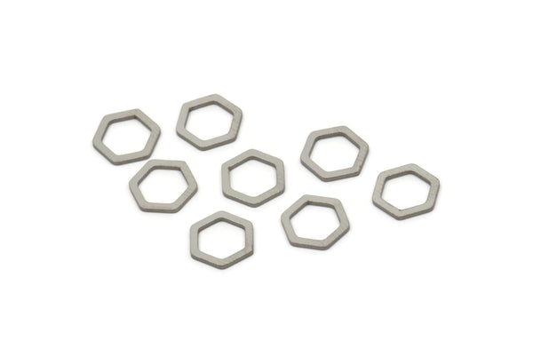 Çelik Petek Charm, Paslanmaz Çelik Altıgen Charmlar, Bağlantı Parçaları (8x9x0,80 mm) A6257