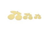 Brass Cherry Charm, Raw Brass Cherry Charms With 1 Loop, Blanks, Findings (13/17/24x0.60mm) SMP2413
