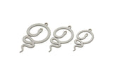 Steel Snake Charm, Stainless Steel Snake Charms With 1 Loop, Blanks, Findings (25/30/35x0.80mm) SMP2414