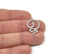 Steel Snake Charm, Stainless Steel Snake Charms With 1 Loop, Blanks, Findings (25/30/35x0.80mm) SMP2414