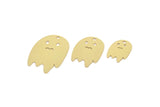 Brass Ghost Charm, Raw Brass Ghost Charms With 1 Loop, Blanks, Findings (15/20/25x0.60mm) SMP2415