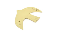 Brass Bird Blank, Raw Brass Bird Blanks, Bird Findings (20/30/40x0.60mm) SMP2379