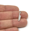 Steel Knife Charm, Stainless Steel Knife Charms With 1 Loop, Blanks, Findings (25/30/42x0.80mm) SMP2416