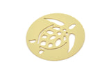 Brass Turtle Blank, Raw Brass Turtle Blanks, Bird Findings, Charms (20/30/40x0.60mm) SMP2380