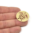 Brass Turtle Blank, Raw Brass Turtle Blanks, Bird Findings, Charms (20/30/40x0.60mm) SMP2380