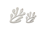 Steel Reef Charm, Stainless Steel Coral Charms With 1 Loop, Blanks, Findings (25/35x0.80mm) SMP2426