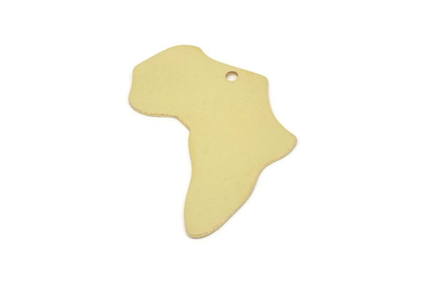 Brass Africa Charm, Raw Brass African Continent Pendants With 1 Hole, Findings (25x24x0.60mm) SMP2427