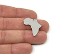 Steel Africa Charm, Stainless Steel African Continent Pendants With 1 Hole, Findings (25x24x0.80mm) SMP2427