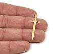 Brass Sword Charm, Raw Brass Sword Charms With 1 Loop, Earrings, Charms Pendants, Findings (40x12x0.60mm) SMP2435