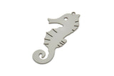 Steel Sea Horse Charm, Stainless Steel Sea Horse Shaped Charms With 1 Loop, Findings (40x18x0.80mm) SMP2436