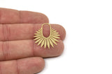 Brass Sun Charm, Raw Brass Sun Charms, Rising Sun Charms, Findings (30x25x0.80mm) SMP2440 Y162