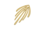 Brass Fringed Charm, Raw Brass Fringed Shaped Charms With 1 Hole (30x16x0.80mm) SMP2444