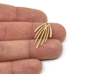 Brass Fringed Charm, Raw Brass Fringed Shaped Charms With 1 Hole (30x16x0.80mm) SMP2444
