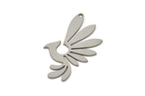 Steel Bird Charm, Stainless Steel Phoenix Charms With 1 Hole, Findings (30x16x0.80mm) SMP2445