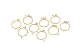 Brass Ring, Raw Brass Mixed Model Tiny Rings, Tiny Jewelry, Ring Findings SMP2438