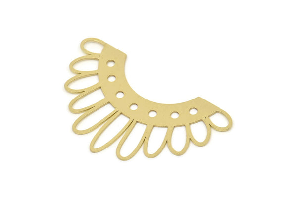 Brass Charm, Raw Brass Ethnic Motif Charms, Charm Pendants, Connectors, Findings (29x48x0.60mm) SMP2386