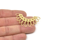 Brass Charm, Raw Brass Ethnic Motif Charms, Charm Pendants, Connectors, Findings (29x48x0.60mm) SMP2386