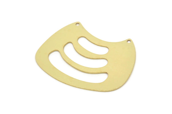 Brass Charm, Raw Brass Ethnic Motif Charms With 2 Holes, Charm Pendants, Connectors, Findings (29x39x0.60mm) SMP2388