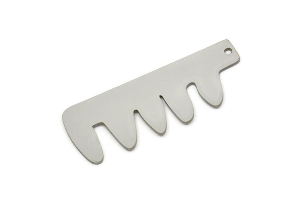 Steel Charm, Stainless Steel, Steel Pendants, Charm Pendants, Steel Charms With 1 Hole (40x16x0.80mm) SMP2390
