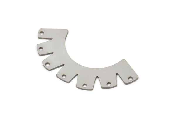 Steel Charm, Stainless Steel Ethnic Motif Charms With 7 Holes, Charm Pendants, Connectors, Findings (20x45x0.80mm) SMP2391