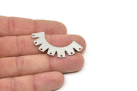Steel Charm, Stainless Steel Ethnic Motif Charms With 7 Holes, Charm Pendants, Connectors, Findings (20x45x0.80mm) SMP2391