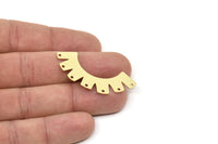 Brass Charm, Raw Brass Ethnic Motif Charms With 7 Holes, Charm Pendants, Connectors, Findings (20x45x0.60mm) SMP2391