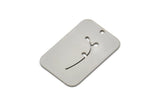 Steel Rectangle Charm, Stainless Steel Branch Patterned Rectangle Shaped Charms With 1 Hole, Findings (25x17x0.80mm) SMP2399