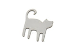 Steel Cat Blank, Stainless Steel Cat Blanks, Charms, Findings (21x17x0.60mm) SMP2403