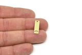 Brass Rectangle Charm, Raw Brass Rectangle Shaped Charms With 1 Hole, Findings (20x6x0.60mm) SMP2407