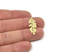 Brass Feather Charm, Raw Brass Bird Feather Charms With 1 Loop, Pendants, Findings (30/40x0.60mm) SMP2455