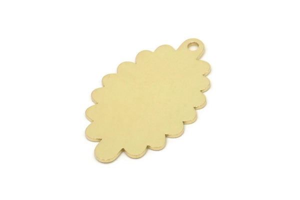 Brass Cloud Charm, Raw Brass Cloud Shaped Charms With 1 Loop, Earring Charms, Findings (25x15x0.60mm) SMP2462