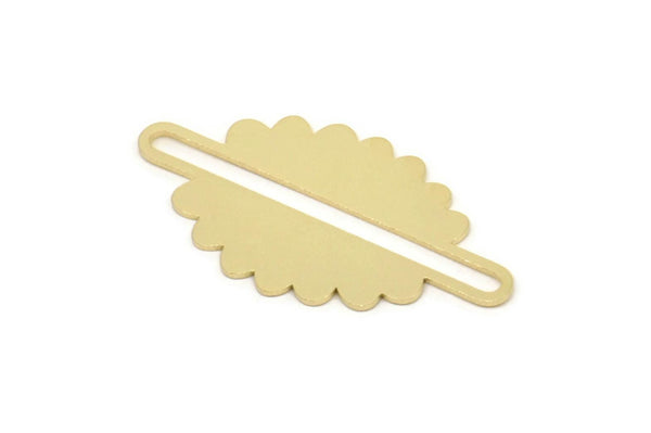 Pirinç Bulut Tılsımı, Ham Pirinç Bulut Şekilli Tılsımlar, Küpe Tılsımları, Boş Bulgular (30x15x0,60 mm) SMP2468
