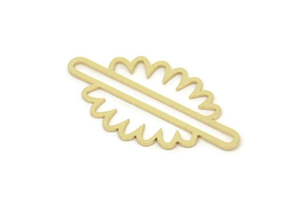 Pirinç Bulut Tılsımı, Ham Pirinç Bulut Şekilli Tılsımlar, Küpe Tılsımları, Boş Bulgular (30x15x0,60 mm) SMP2470