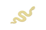 Brass Snake Charm, Raw Brass Snake Charms, Snake Blanks, Pendants, Findings (27.5x11x0.60mm) SMP2480